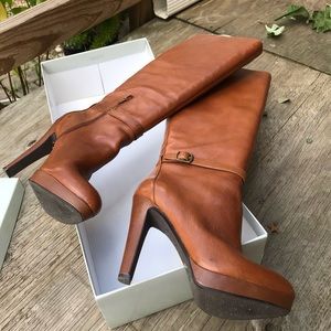 Jessica Simpson Camel Leather Boots